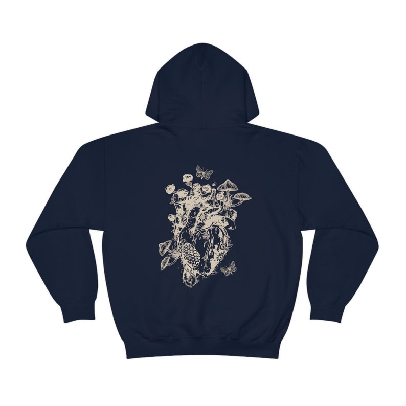 Fairy Grunge Cottagecore Hoodie Mushroom Hoodie Dark Academia Moth Hoodie Goblincore Dark Cottagecore Moth Hoodie Gift For Her image 9