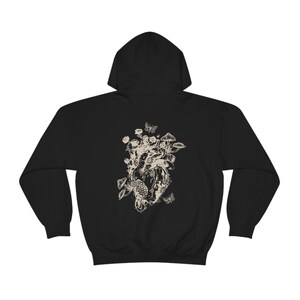 Fairy Grunge Cottagecore Hoodie Mushroom Hoodie Dark Academia Moth Hoodie Goblincore Dark Cottagecore Moth Hoodie Gift For Her image 8