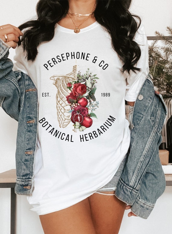 Persephone Greek Mythology Butterfly Shirt Cottagecore Clothing Hades Booktok Light Academia Clothing Dark Cottagecore Bookish Poet Shirt