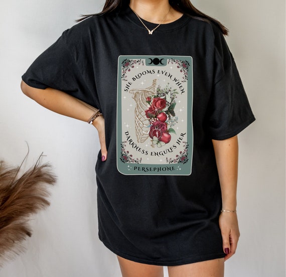 Persephone Tarot Shirt Hades And Persephone Greek Mythology Dark Academia Clothing Persephone Shirt Booktok Bookish Persephone And Hades