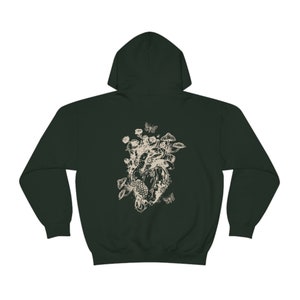 Fairy Grunge Cottagecore Hoodie Mushroom Hoodie Dark Academia Moth Hoodie Goblincore Dark Cottagecore Moth Hoodie Gift For Her image 5