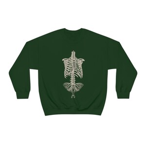 Skeleton Moth Sweatshirt Fairy Grunge Dark Cottagecore Sweatshirt Goth Gift For Her Insect Sweatshirt Moth Sweater Goblincore Sweatshirt image 6