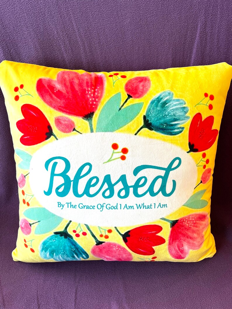 Christian Wording Cushion Cover 2 sided with Words Cover only & No fill zdjęcie 3