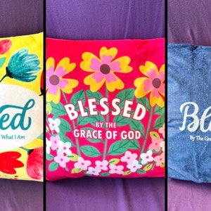 Christian Wording Cushion Cover 2 sided with Words Cover only & No fill zdjęcie 1