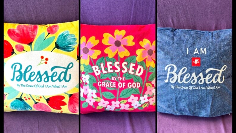 Christian Wording Cushion Cover 2 sided with Words Cover only & No fill zdjęcie 1