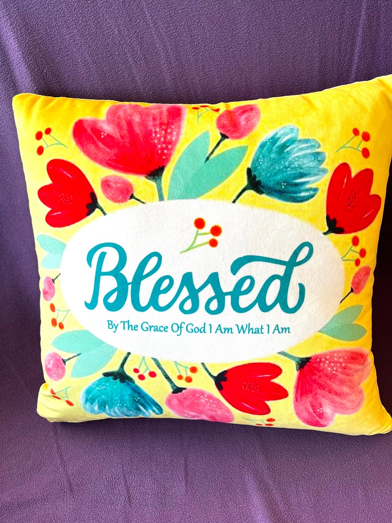 Christian Wording Cushion Cover 2 sided with Words Cover only & No fill zdjęcie 4