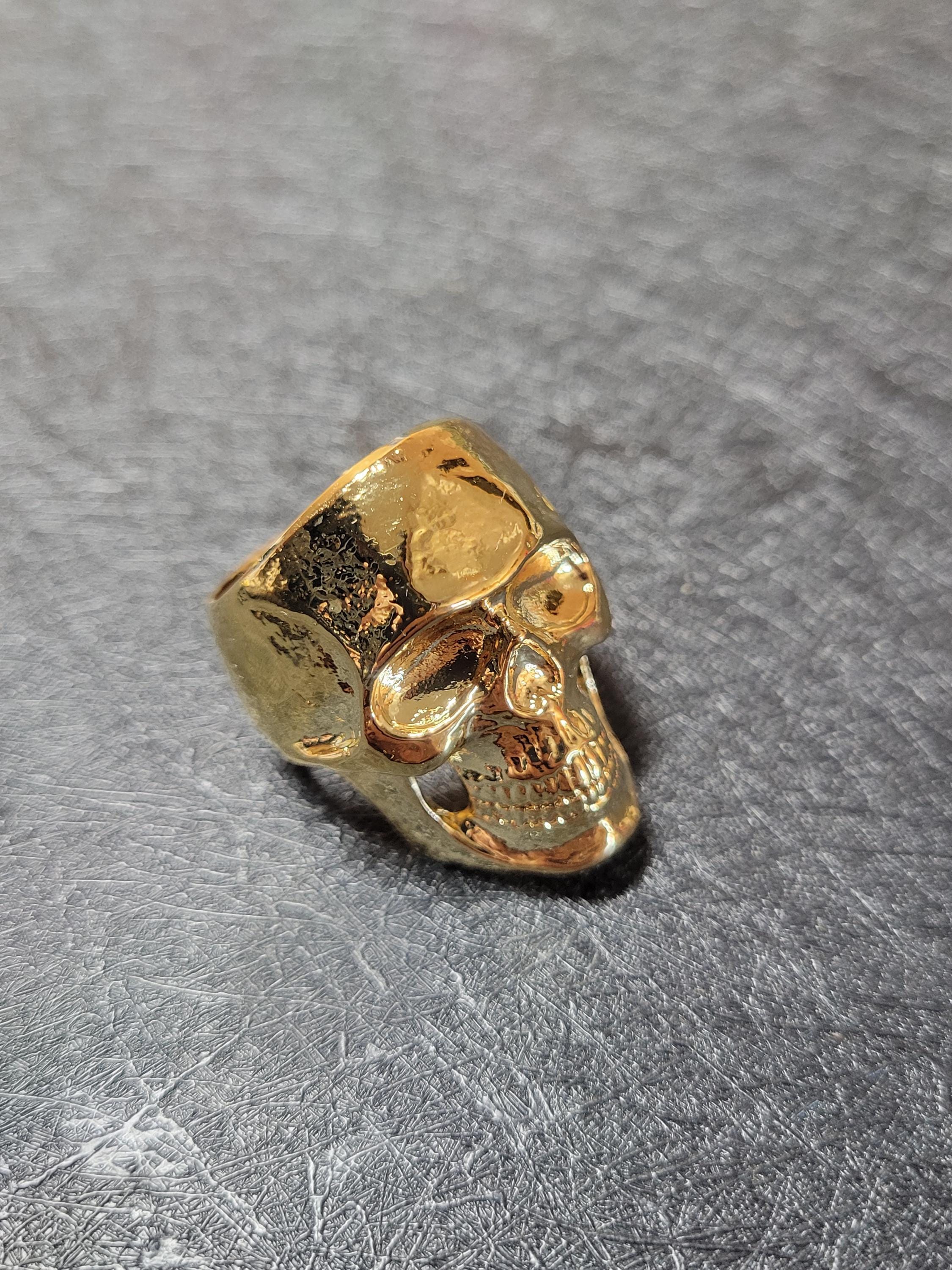 Gold Skull Ring 24k Gold Plating - Tarkov | Metal - Etsy