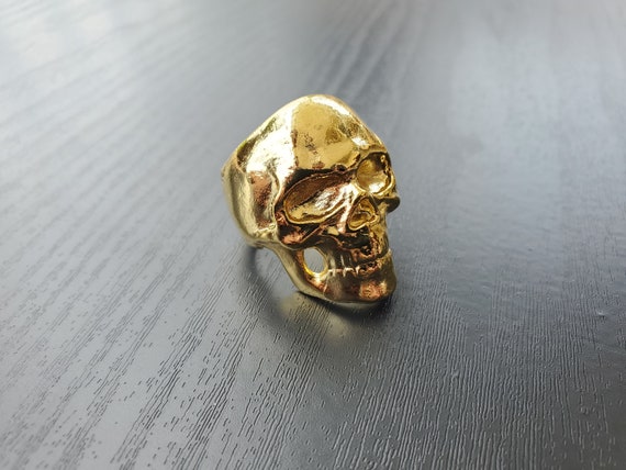 Gold Skull Ring Tarkov Metal Etsy