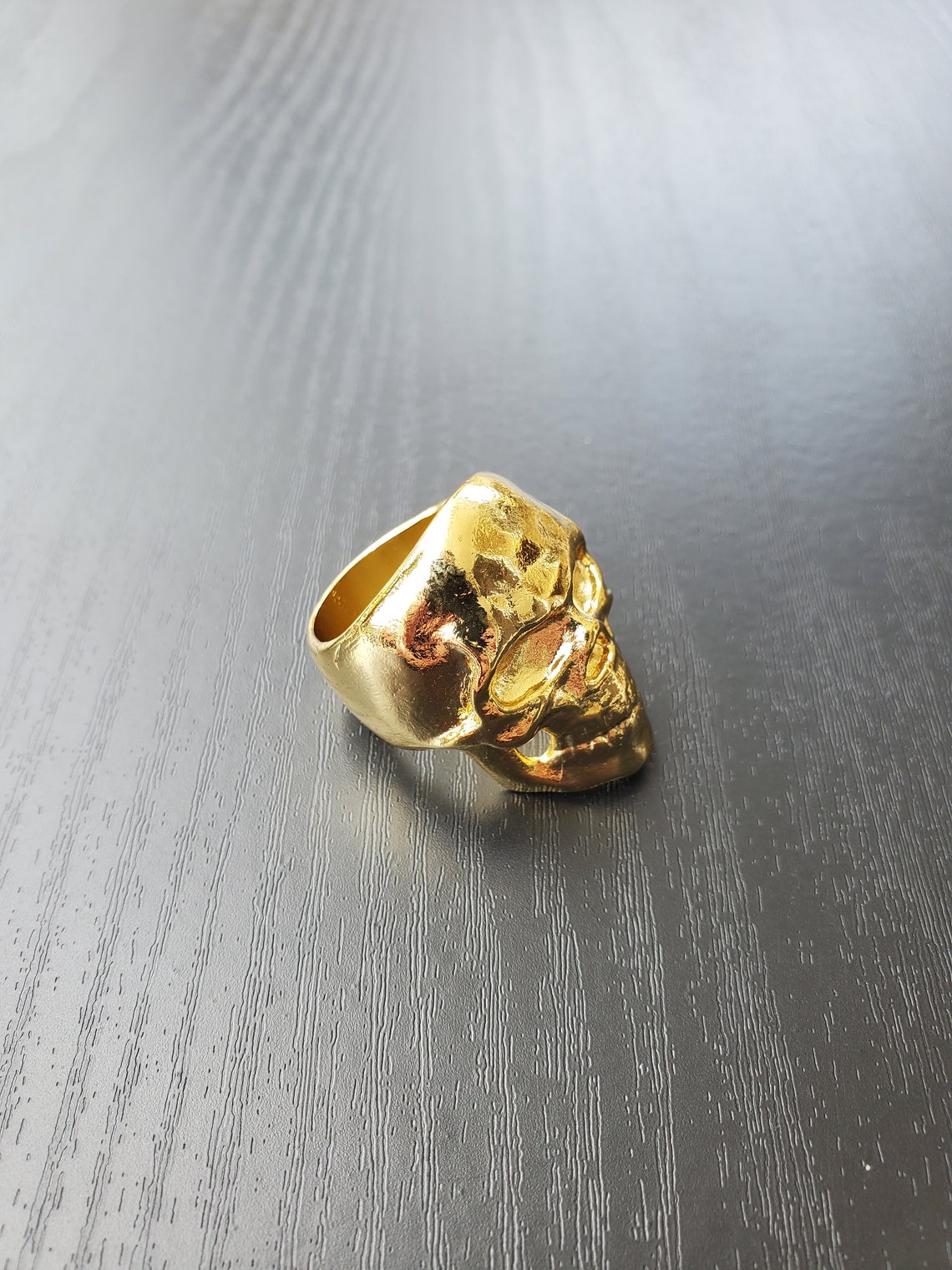 Gold Skull Ring Tarkov Metal Etsy