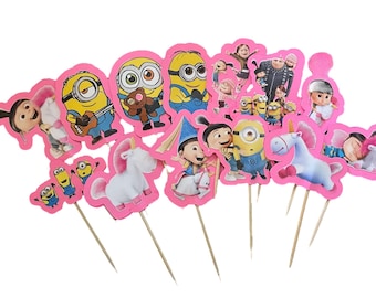 Minions Cupcake Toppers, Despicable Me Cake Toppers - Etsy