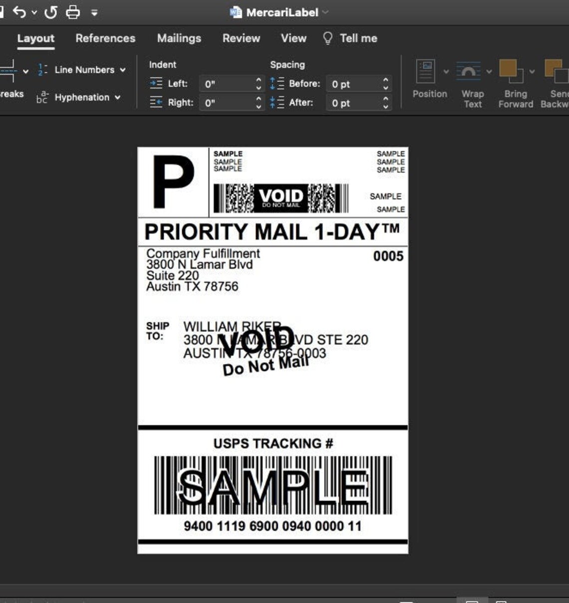 Mercari/depop Rollo Shipping Label 4x6 Format Digital Download Etsy