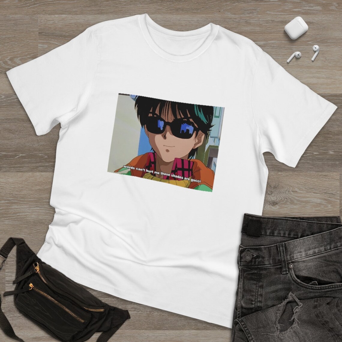 80s Anime Gucci Shades Unisex Deluxe T-shirt | Etsy