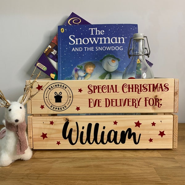 Personalised Christmas Eve Crate, Personalised Christmas Eve Box, Christmas Eve Box, Christmas Eve, Personalised Christmas Eve.