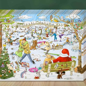 Postales navideñas (5 piezas) - "Romance navideño de invierno" - DIN A6