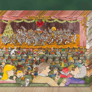 Cartoline di Natale (5 pezzi) - "Concerto di Natale" - A6