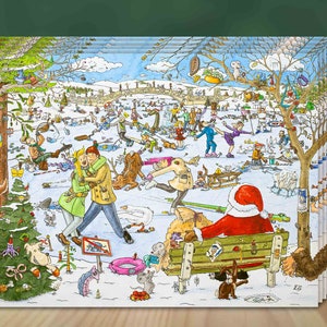 Weihnachts-Postkarten XL (5Stück) - "Winterweihnachtsromantik" - DIN A5