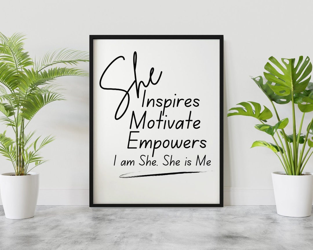 Feminist Wall Art, Empowerment Wall Decor, Girl Power Digital Art