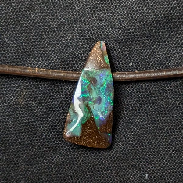 Small Australian Boulder Opal Pendant - Choice of cord