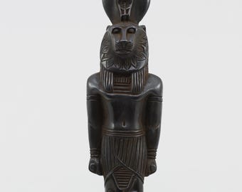 Sekhmet The Healer - Powerful Black Egyptian Statue of Goddess Sekhmet For Healing Rituals - Handmade and Activated In Egypt - Free Shipping