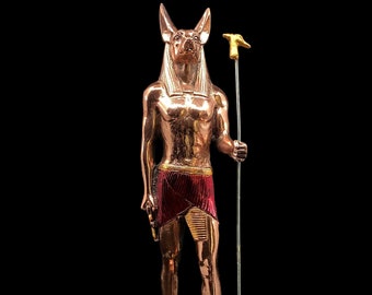The Golden Anubis The Cosmic Lord of The Afterlife -  Unique Powerful Statue of Anubis God of Mummification - Handmade In Egypt