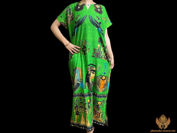 The Green Healing Egyptian Goddess Dress - Divine Egyptian Kaftan Dress For Egyptian Queens- Boho Dress - All Sizes - Made in Egypt The Green Healing Egyptian Goddess Dress - Divine Egyptian Kaftan Dress For Egyptian Queens- Boho Dress - All Sizes - Made in Egypt