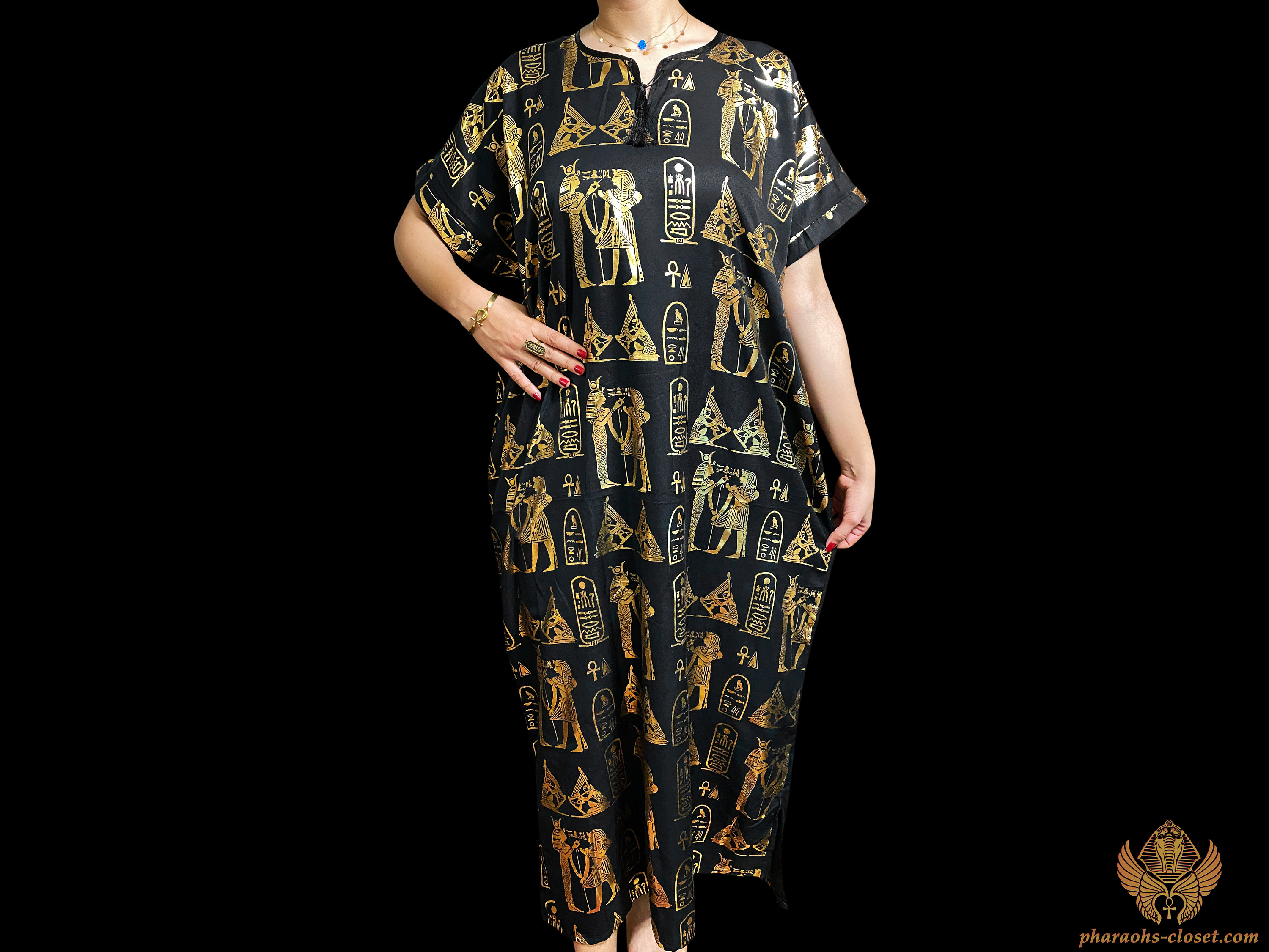 egyptian black dress Isis Dress + Shawl Set – Vintage Vandalizm