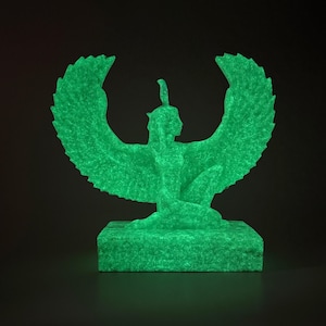 The Goddess Ma&#39;at - Sacred Egyptian Statue of Maat For Rituals n Meditation - Handmade and Activated In Egypt - Free Shipping