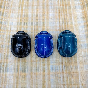 The Scarab of Luck Set - Set of 3 - Egyptian Scarabs - Scarab Amulets - Scarab Beetle - Luck Scarabs - Carefully Handmade In Egypt
