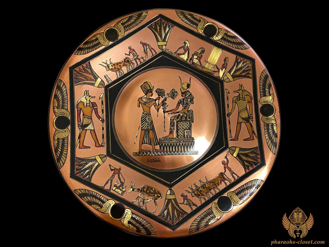 Charming Egyptian Wall Hanging Decorative Plate for Twin Flames and