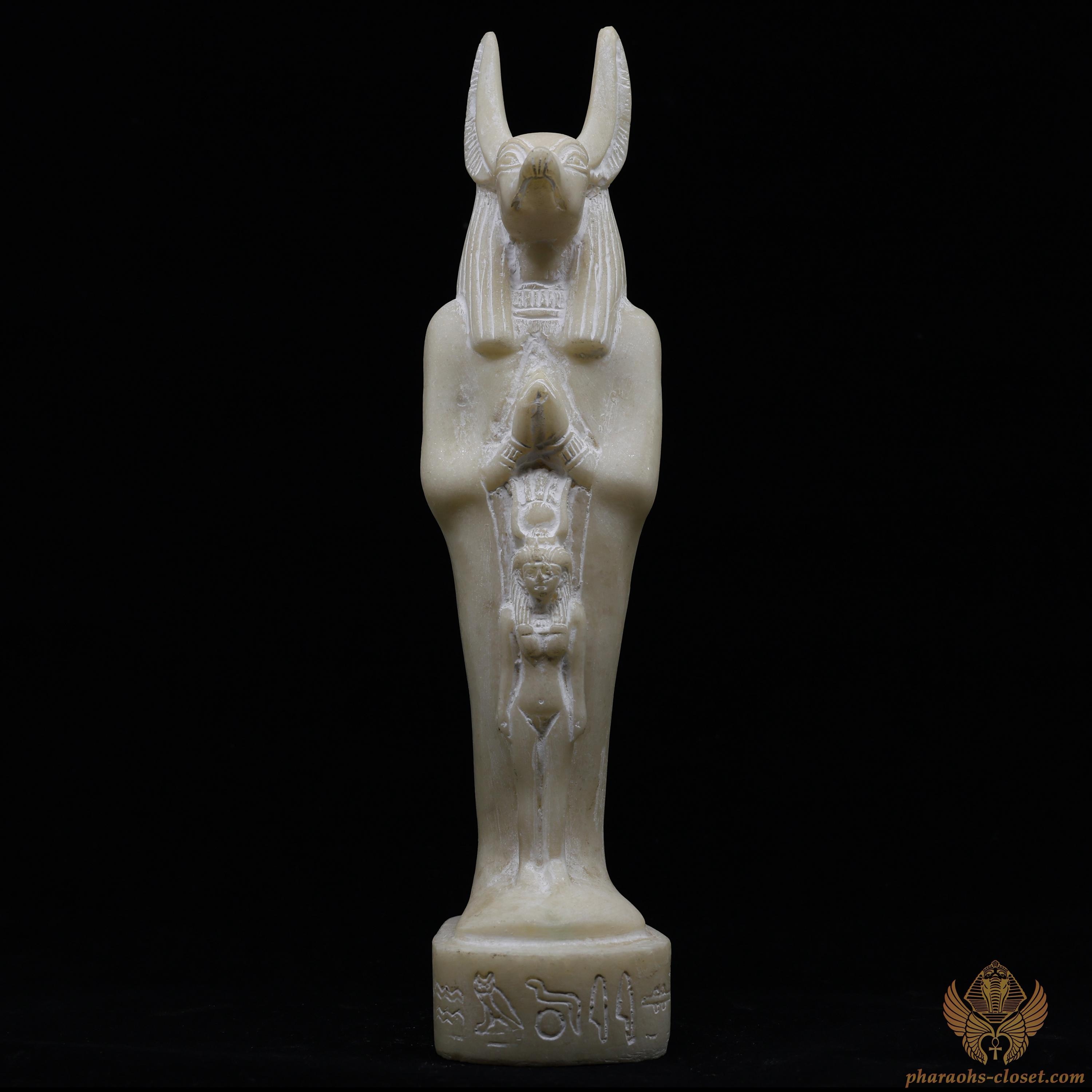 Rare White Alabaster Statue of Anubis - Jackal Headed God of Egypt - God Anubis Statue - Carefully Handmade In Egypt - Free Shipping