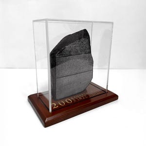 Stele Di Rosetta Replica - Riproduzione Autentica In Basalto Nero 13x16 Cm - Foto 14