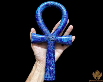 Healing Lapis Lazuli Egyptian Ankh - Powerful Egyptian Cross for Spirituality n All Kinds of Rituals n Activation n More - Handmade In Egypt