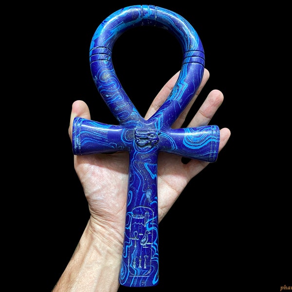 Healing Lapis Lazuli Egyptian Ankh - Powerful Egyptian Cross for Spirituality n All Kinds of Rituals n Activation n More - Handmade In Egypt