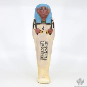 Rare Egyptian Ushabti Figurine Made From Real Limestone - Carefully Handmade In Egypt - Free Shipping