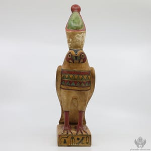 80 Years Old Stone Statue of God Horus - Rare Statue Design Inspired By The Real Artifacts of Ancient Egypt - Handmade In Swia Oasis