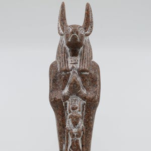 Black Anubis Statue - Unique Egyptian Stone Statue of God Anubis - Protective Anubis Statue for Home Guarding - Carefully Handmade In Egypt