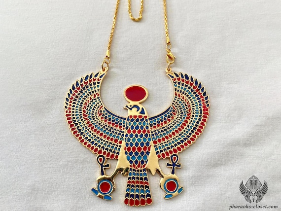 Sold at Auction: White Gold Pendant w/ Egyptian Lapis Amulet of Maat