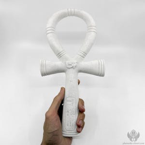 The Pure White Egyptian Ankh of Life - A Power Egyptian Cross For Rituals Ceremonies and Activations - Handmade and Charged In Giza Egypt