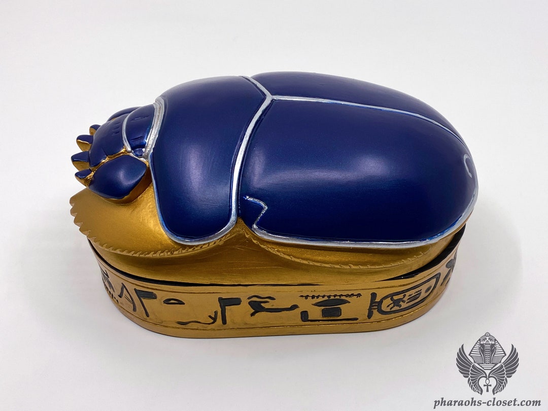 Charming Scarab Egyptian Jewelry Box Available in Colors
