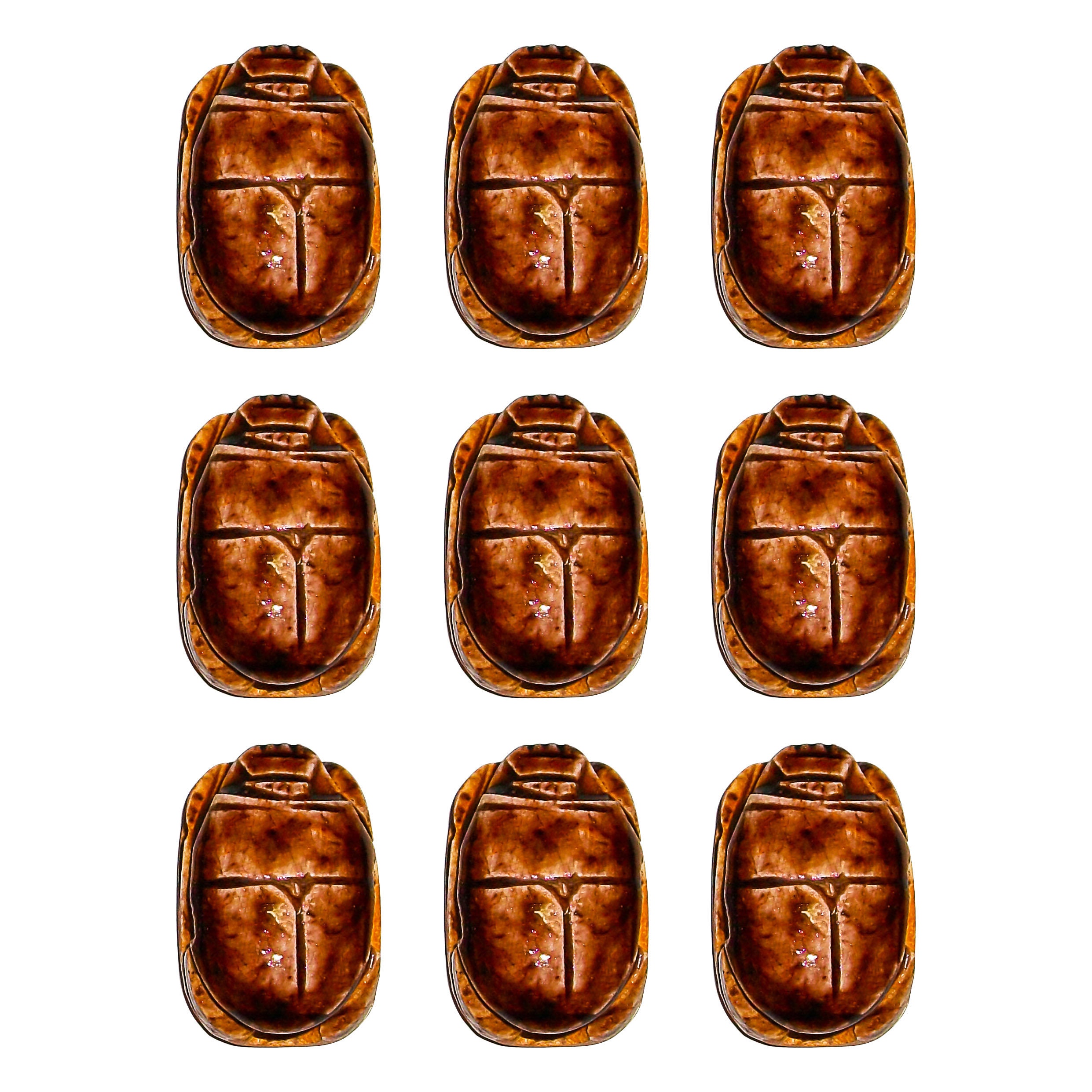Egyptian Scarab Beetle Collection - 4 Hand-Carved Soapstone Scarabs From Luxor, Egypt - Assorted Colors