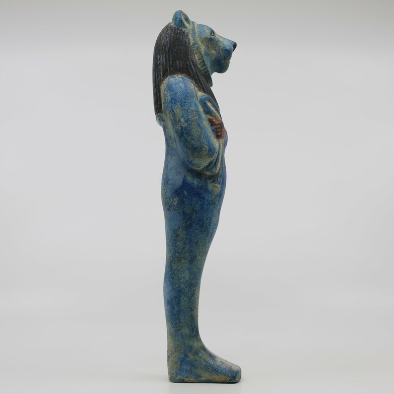 Rare Blue Mummified Statue of the Lioness Goddess Sekhmet for Healing ...