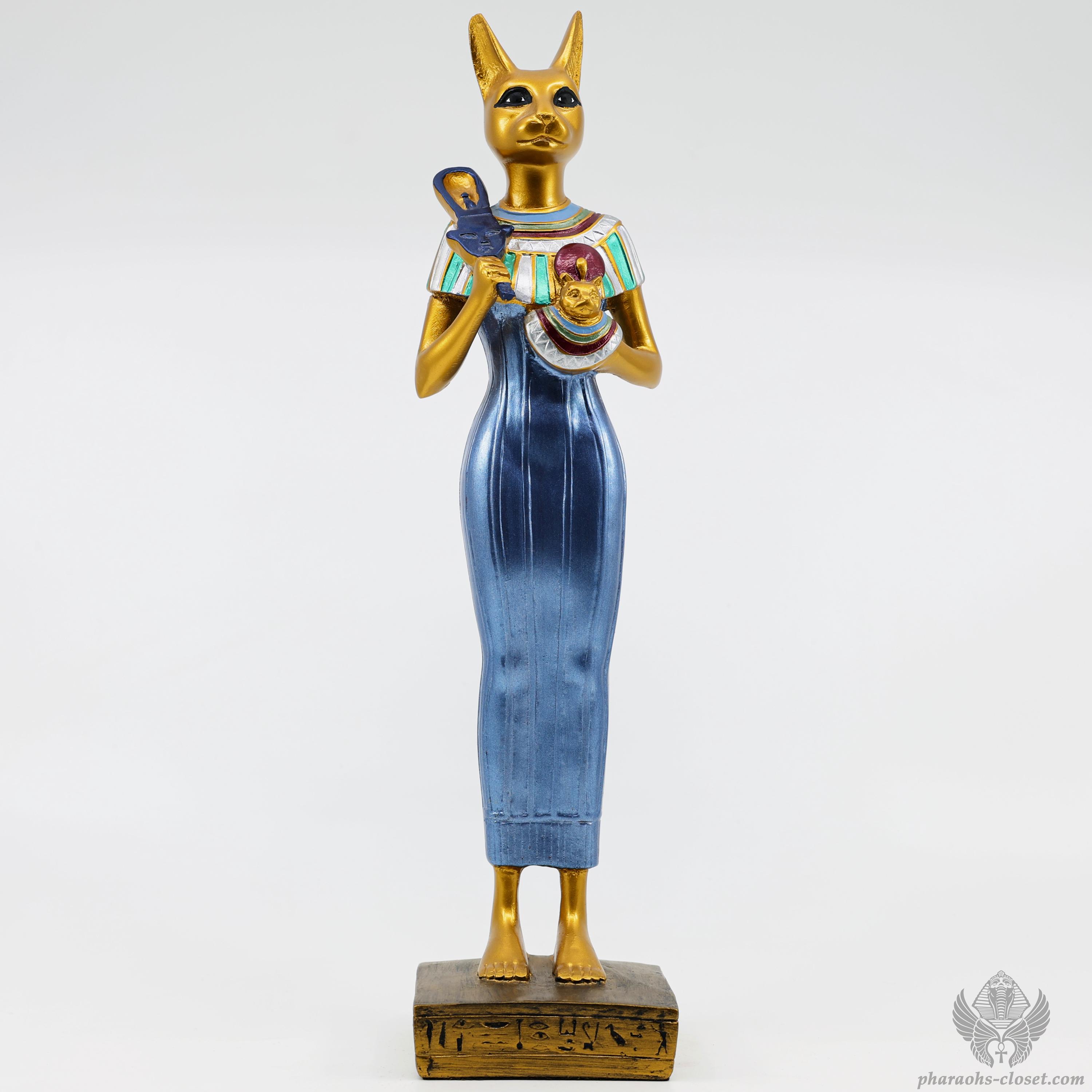 バステト　エジプトの女神 エジプトの女神バステト猫の大きな像（黒）エジプト製 - Etsy 日本