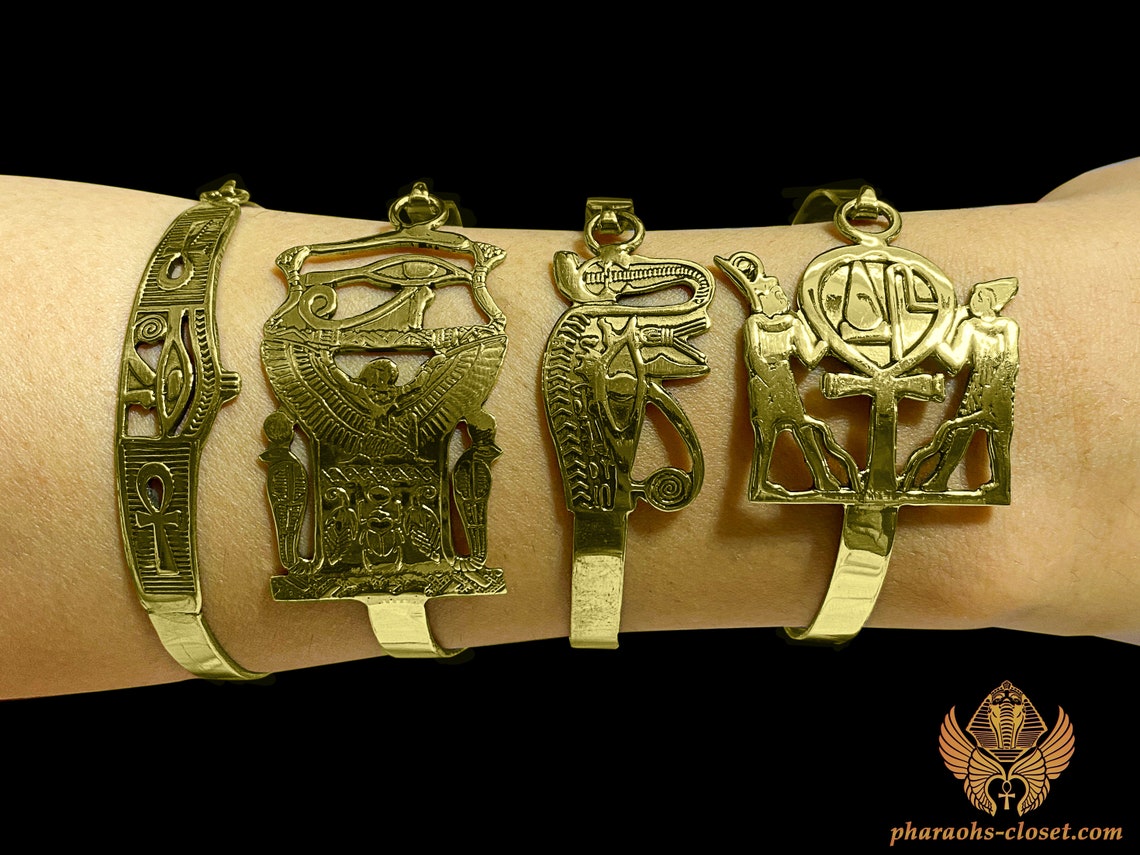 Set Of 4 Charming Egyptian Jewelry Bracelets Of Goddess Isis Etsy
