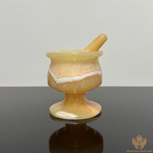 Unique Alabaster Egyptian Mixing Bowl - Can Be Used For Magic n Food n Mixing Ancient Recipes For Healing n More - Handmade In Egypt