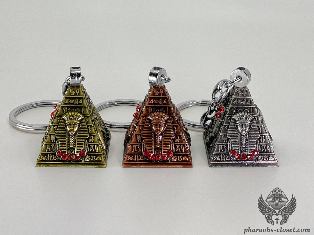 Unique Giza Pyramid Metal Keychain Set - High Quality