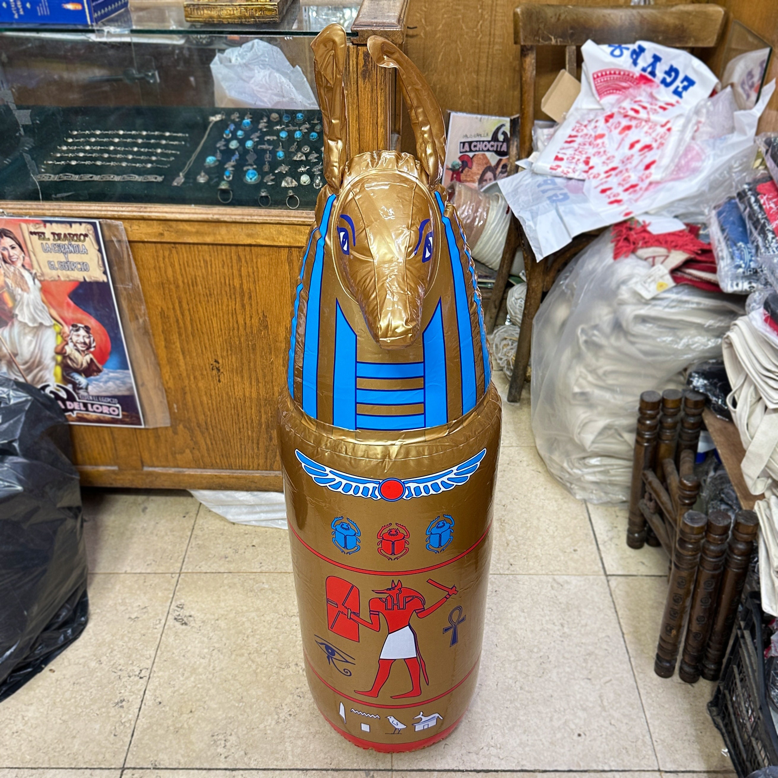 Rare Inflatable Rare Inflatable Anubis Statue - Large Egyptian Inflatable Anubis Figure ...