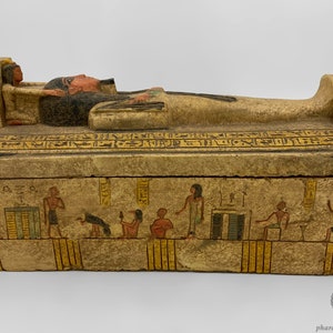 The Eternal Sarcophagus of Osiris - The Egyptian Lord of The Afterlife - The Most Realistic Stone Egyptian Coffin - Handmade In Egypt