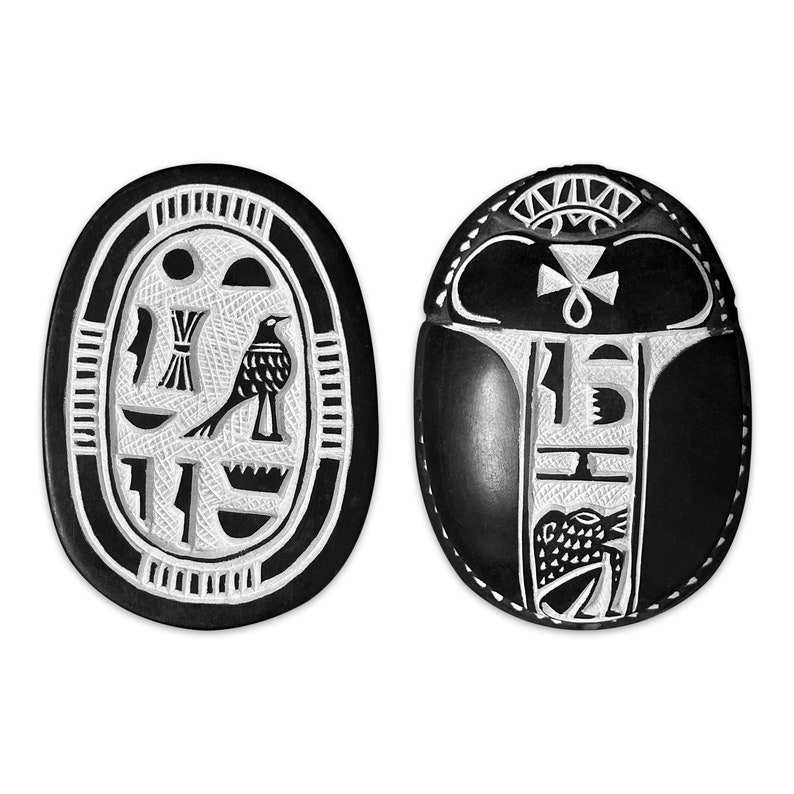 Large Egyptian Basalt Scarab for Healing N Meditation - Egyptian Black ...