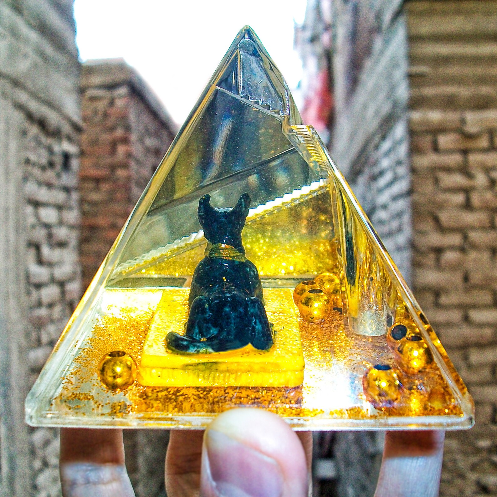 Unique Egyptian Snow Globe Pyramid of God Anubis With Pen Etsy