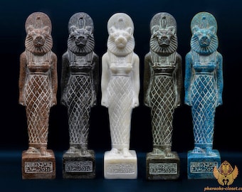 The Mighty Sekhmet Statue - Goddess Sekhmet - Egyptian Statue - Egyptian Marble Statue - Egyptian Granite Statue - Handmade in Egypt